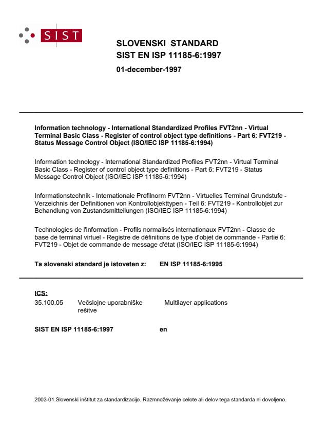 EN ISP 11185-6:1997
