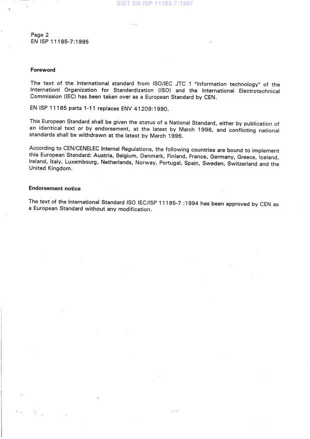 EN ISP 11185-7:1995 EN ISP 11185-7:1997 - Page 4 preview