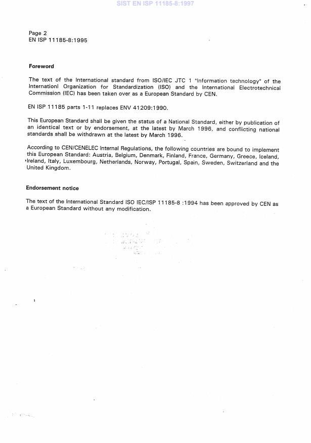 EN ISP 11185-8:1995 EN ISP 11185-8:1997 - Page 4 preview