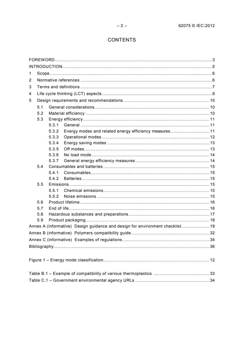 IEC 62075:2012 IEC 62075:2012 - Audio/video, information and communication technology equipment - Environmentally conscious design - Page 4 preview