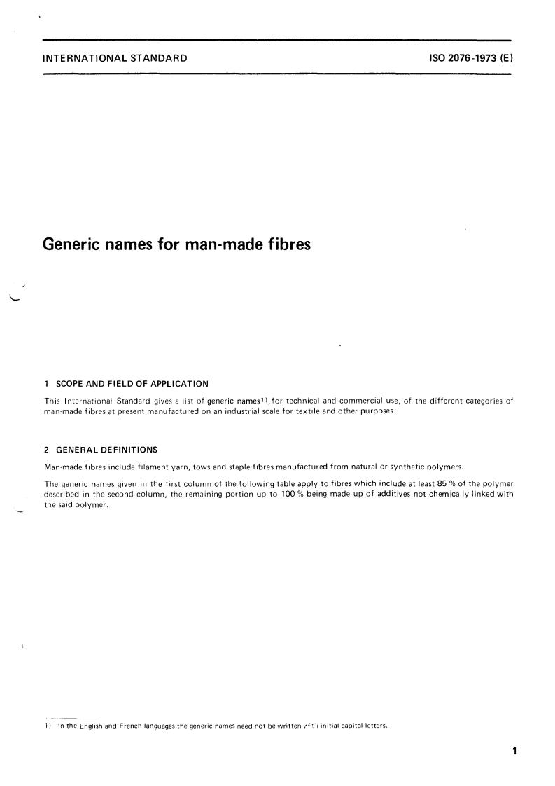 ISO 2076:1973 - Title missing - Legacy paper document
Released:1/1/1973