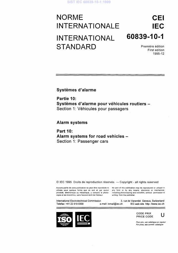 IEC 60839-10-1:1999