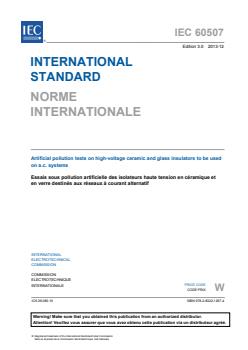 IEC 60507:2013 - Artificial pollution tests on high-voltage ceramic and glass insulators to be used on a.c. systems - Page 3 preview