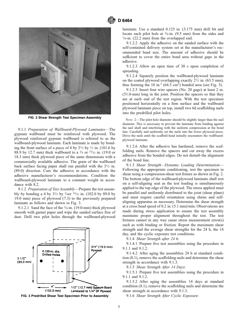 ASTM D6464-99 - Standard Specification for Expandable Foam Adhesives for Fastening Gypsum Wallboard to Wood Framing