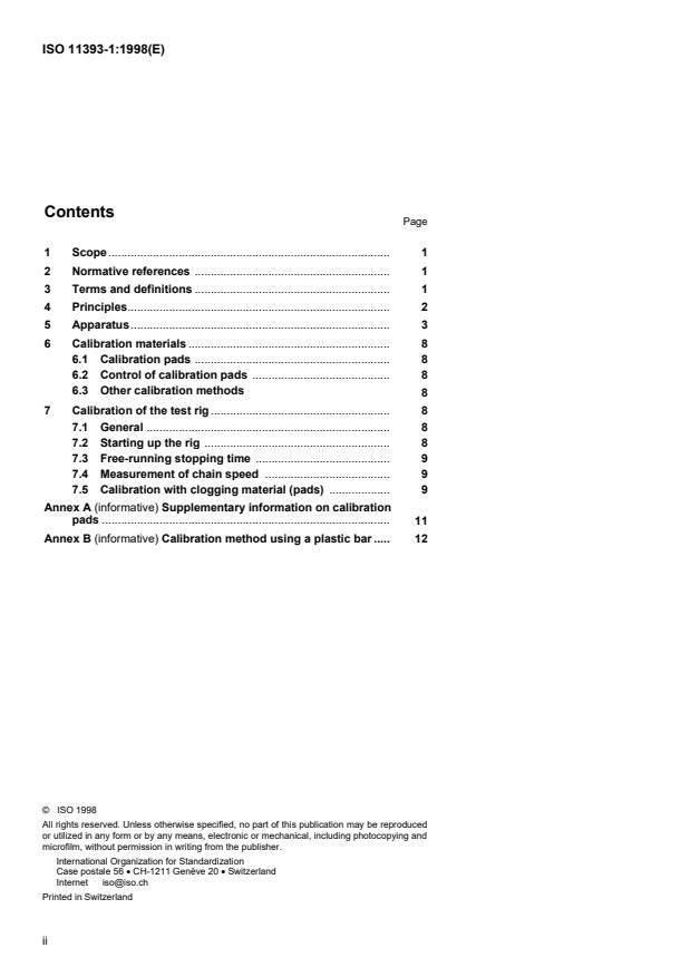 ISO 11393-1:1998 ISO 11393-1:1998 - Protective clothing for users of hand-held chain-saws - Page 2 preview