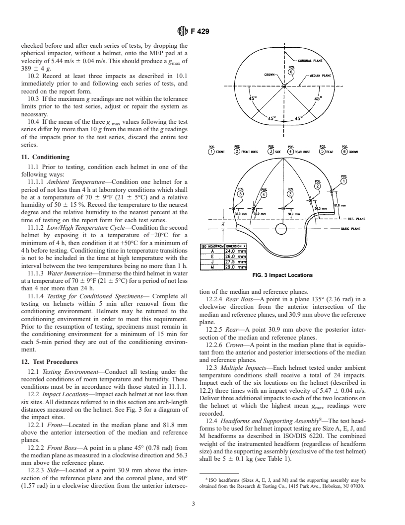 ASTM F429-00 - Standard Test Method for Shock-Attenuation Characteristics of Protective Headgear for Football