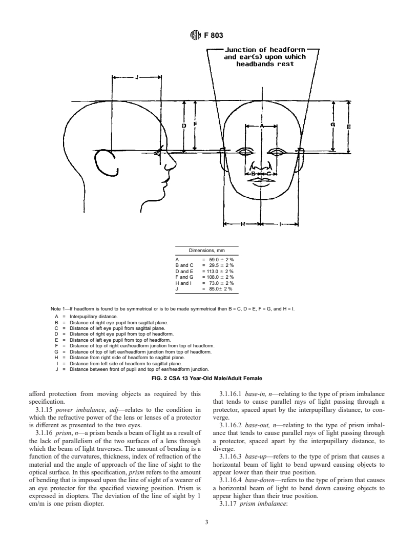 ASTM F803-00 - Standard Specification for Eye Protectors For Selected ...