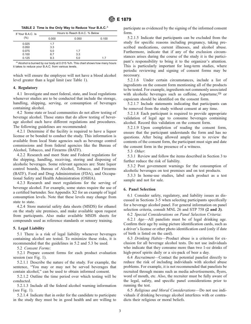 ASTM E1879-97 - Standard Guide for Sensory Evaluation of Beverages Containing Alcohol