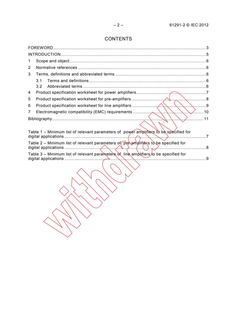 IEC 61291-2:2012 IEC 61291-2:2012 - Optical amplifiers - Part 2: Digital applications - Performance specification template
Released:1/10/2012 - Page 4 preview