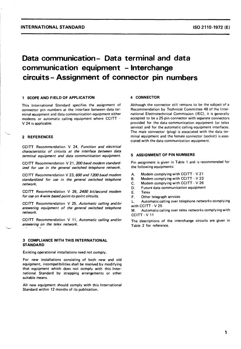 ISO 2110:1972 - Title missing - Legacy paper document
Released:1/1/1972