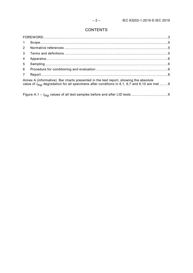 IEC 63202-1:2019 IEC 63202-1:2019 - Photovoltaic cells - Part 1: Measurement of light-induced degradation of crystalline silicon photovoltaic cells - Page 4 preview