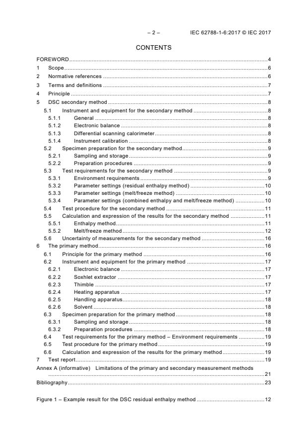 IEC 62788-1-6:2017 IEC 62788-1-6:2017 - Measurement procedures for materials used in photovoltaic modules - Part 1-6: Encapsulants - Test methods for determining the degree of cure in Ethylene-Vinyl Acetate - Page 4 preview