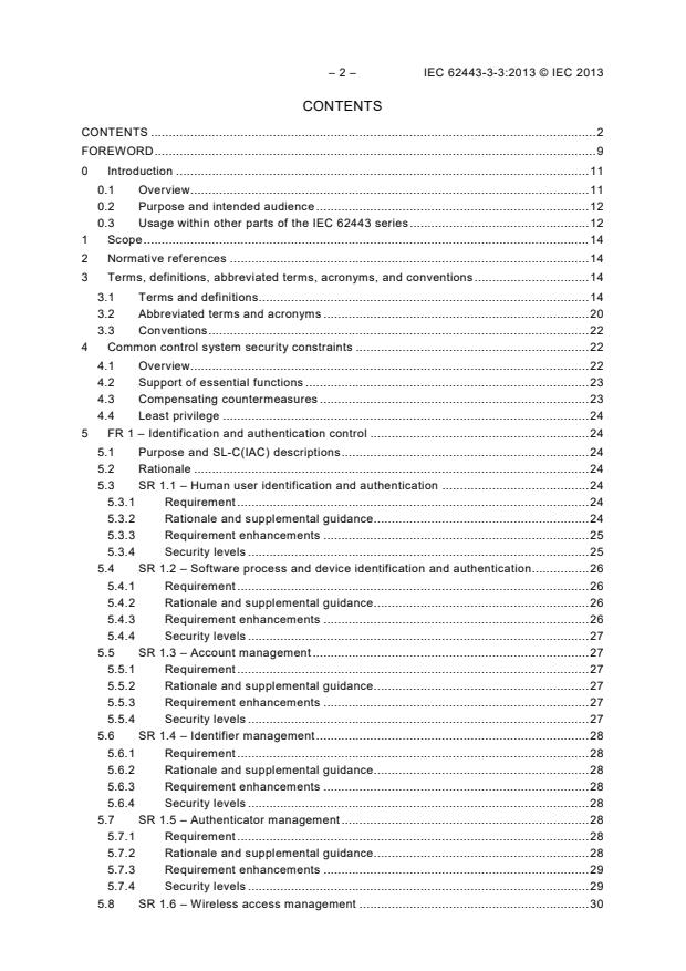 IEC 62443-3-3:2013 IEC 62443-3-3:2013 - Industrial communication networks - Network and system security - Part 3-3: System security requirements and security levels - Page 4 preview