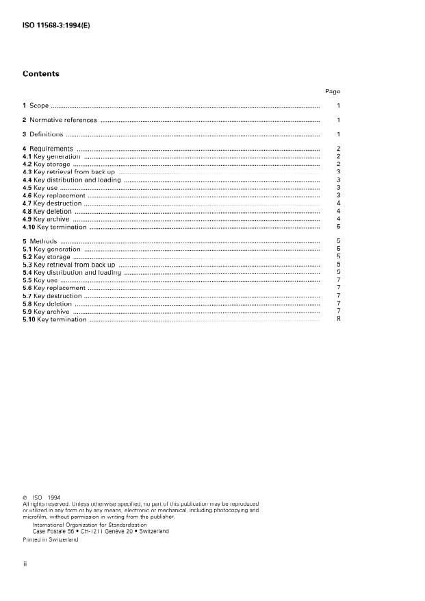 ISO 11568-3:1994 ISO 11568-3:1994 - Banking -- Key management (retail) - Page 2 preview