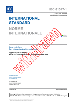 IEC 61347-1:2015+AMD1:2017 CSV - Lamp controlgear - Part 1: General and safety requirements
Released:9/29/2017
Isbn:9782832248522 - Page 3 preview