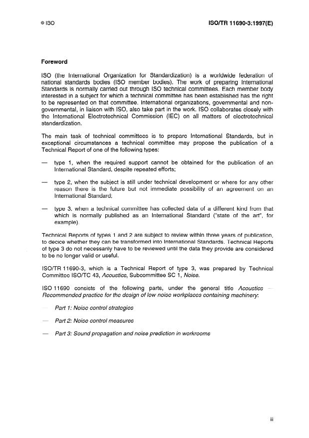 ISO/TR 11690-3:1997 - Acoustics -- Recommended practice for the design of low-noise workplaces containing machinery