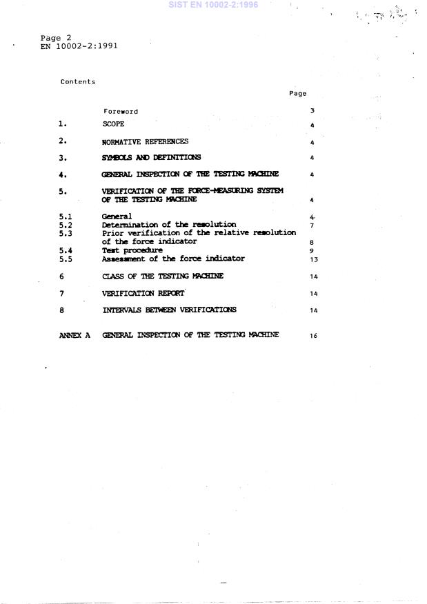 EN 10002-2:1991 EN 10002-2:1996 - Page 4 preview