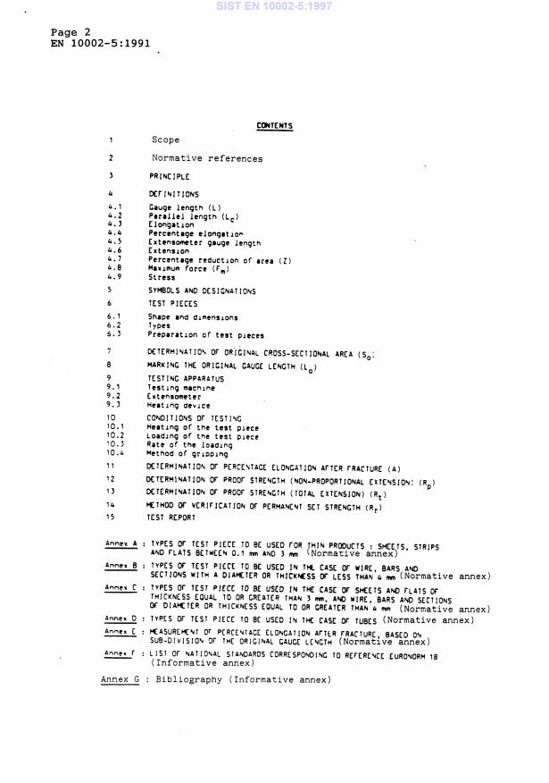 SIST EN 10002-5:1997 SIST EN 10002-5:1997 - Page 4 preview