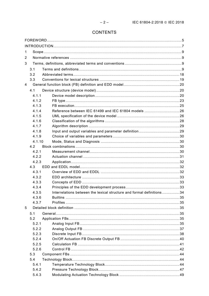 IEC 61804-2:2018 IEC 61804-2:2018 - Function blocks (FB) for process control and electronic device description language (EDDL) - Part 2: Specification of FB concept - Page 4 preview