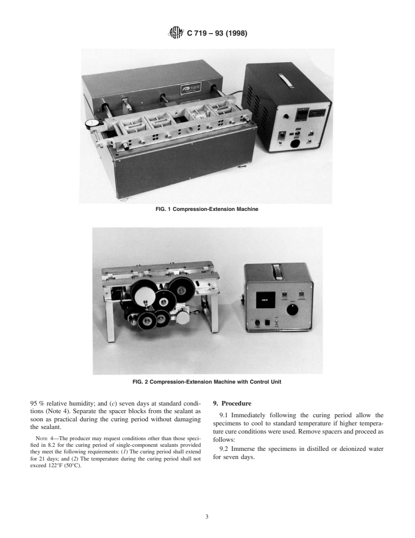 ASTM C719-93(1998) - Standard Test Method for Adhesion and Cohesion of Elastomeric Joint Sealants Under Cyclic Movement (Hockman Cycle)