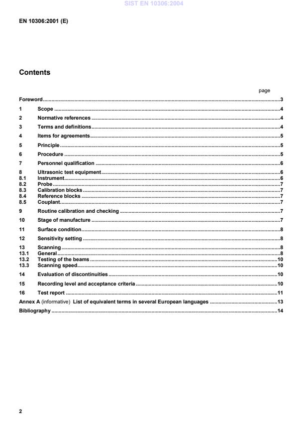 EN 10306:2001 EN 10306:2004 - Page 4 preview