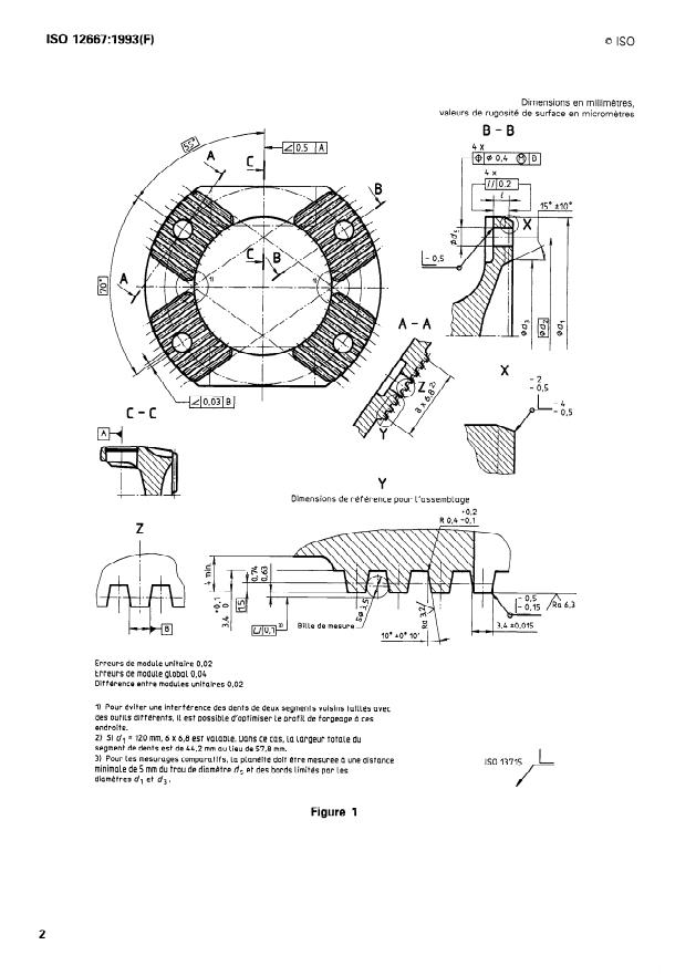 ISO 12667:1993 ISO 12667:1993 - Véhicules utilitaires et autobus -- Brides d'arbre de transmission a dents croisées, type T - Page 4 preview