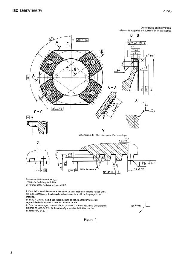ISO 12667:1993 ISO 12667:1993 - Véhicules utilitaires et autobus -- Brides d'arbre de transmission a dents croisées, type T - Page 4 preview