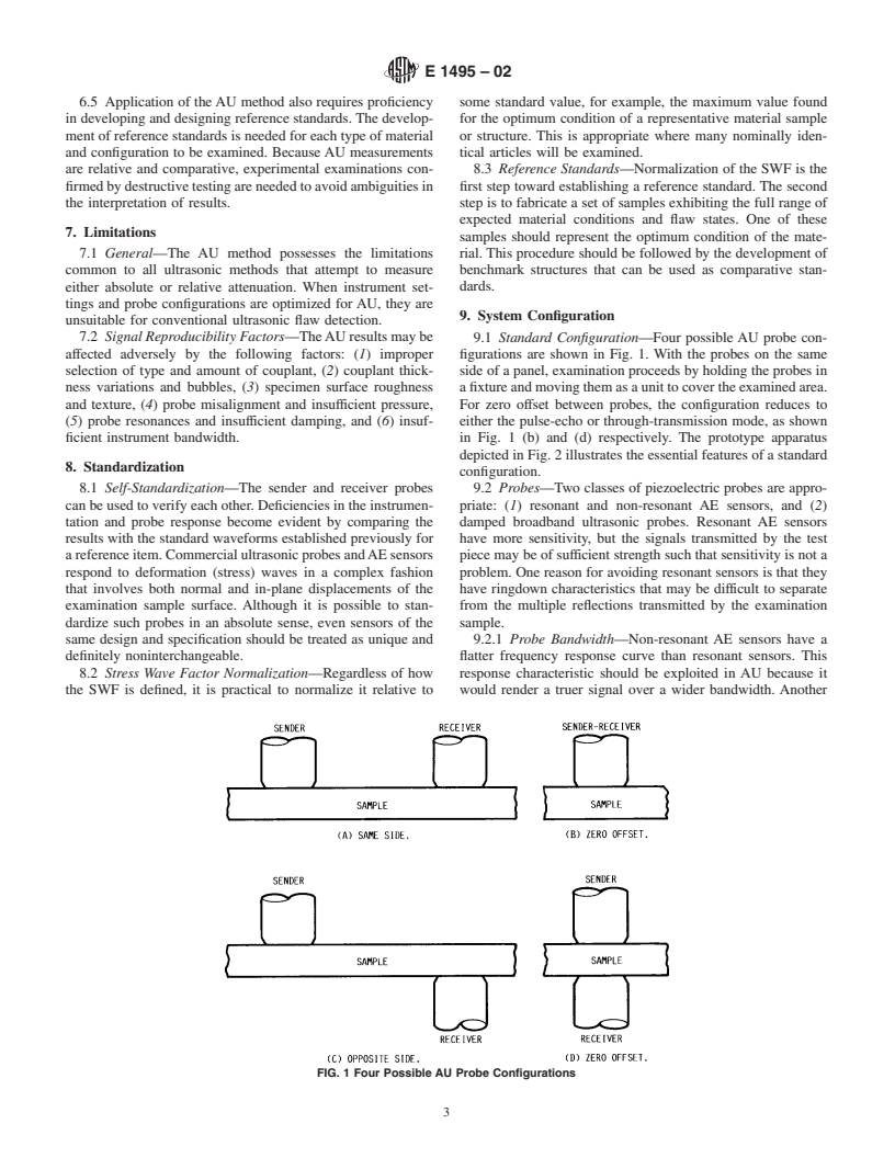 ASTM E1495-02 - Standard Guide for Acousto-Ultrasonic Assessment of Composites, Laminates, and Bonded Joints