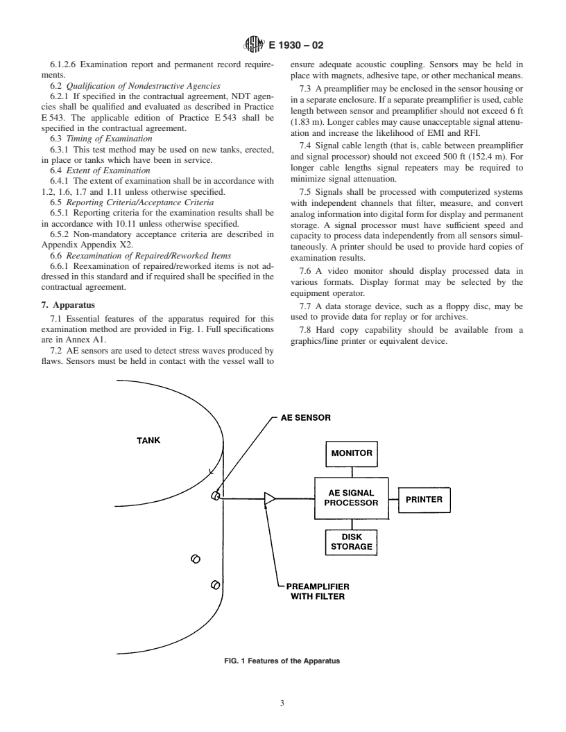 ASTM E1930-02 - Standard Test Method for Examination of Liquid Filled Atmospheric and Low Pressure Metal Storage Tanks Using Acoustic Emission