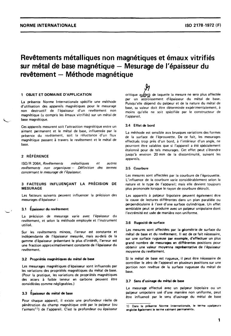 ISO 2178:1972 - Title missing - Legacy paper document
Released:1/1/1972