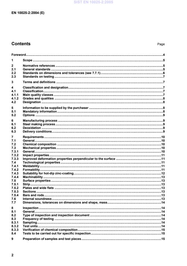 EN 10025-2:2004 EN 10025-2:2005 - Page 4 preview