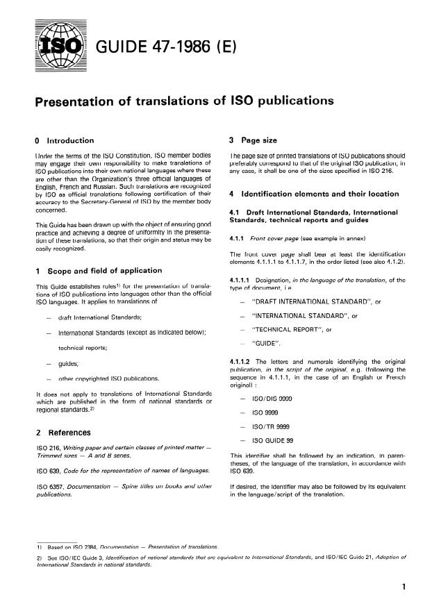 ISO Guide 47:1986 ISO Guide 47:1986 - Presentation of translations of ISO publications - Page 3 preview