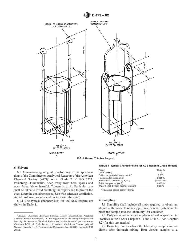 ASTM D473-02 - Standard Test Method for Sediment in Crude Oils and Fuel Oils by the Extraction Method