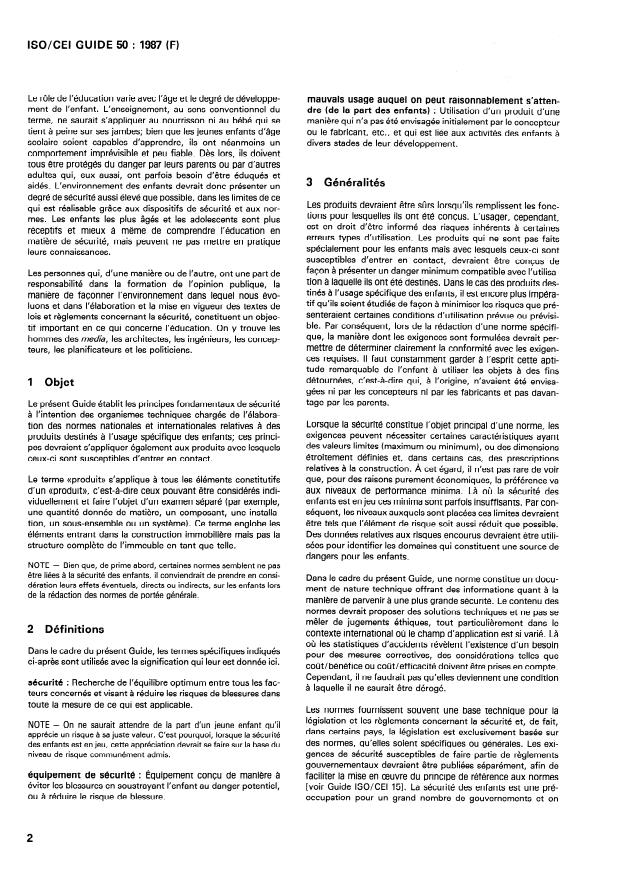 ISO/IEC Guide 50:1987 ISO/IEC Guide 50:1987 - La sécurité des enfants et les normes -- Principes directeurs - Page 4 preview