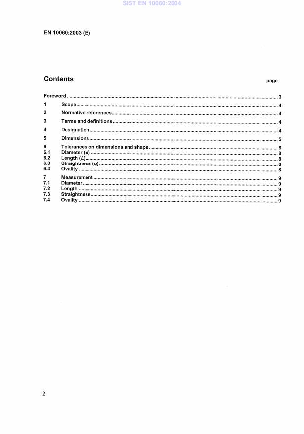 EN 10060:2003 EN 10060:2004 - Page 4 preview