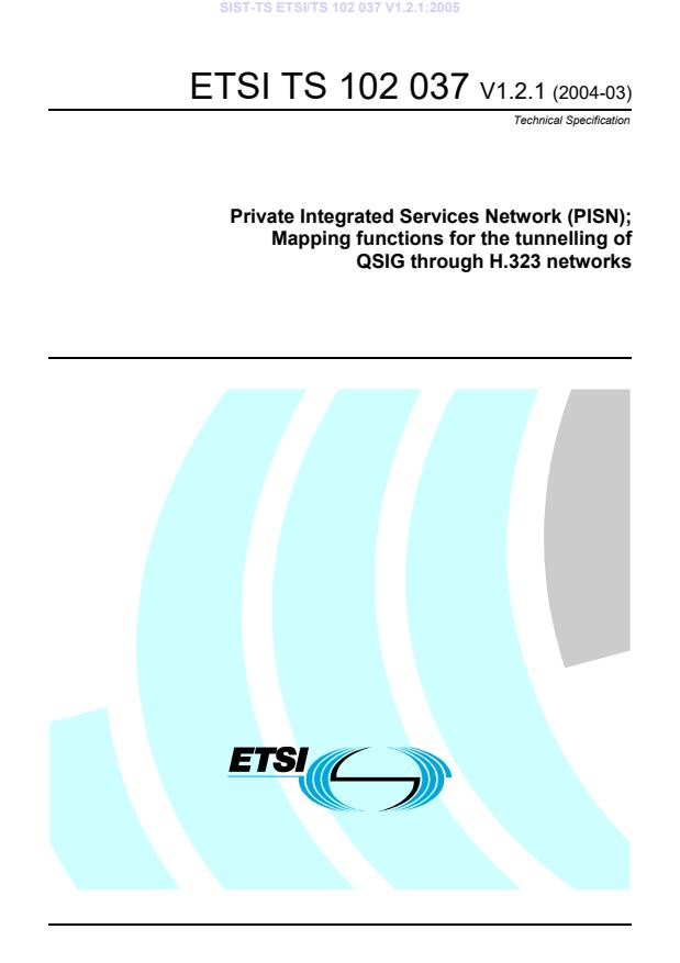 TS ETSI/TS 102 037 V1.2.1:2005