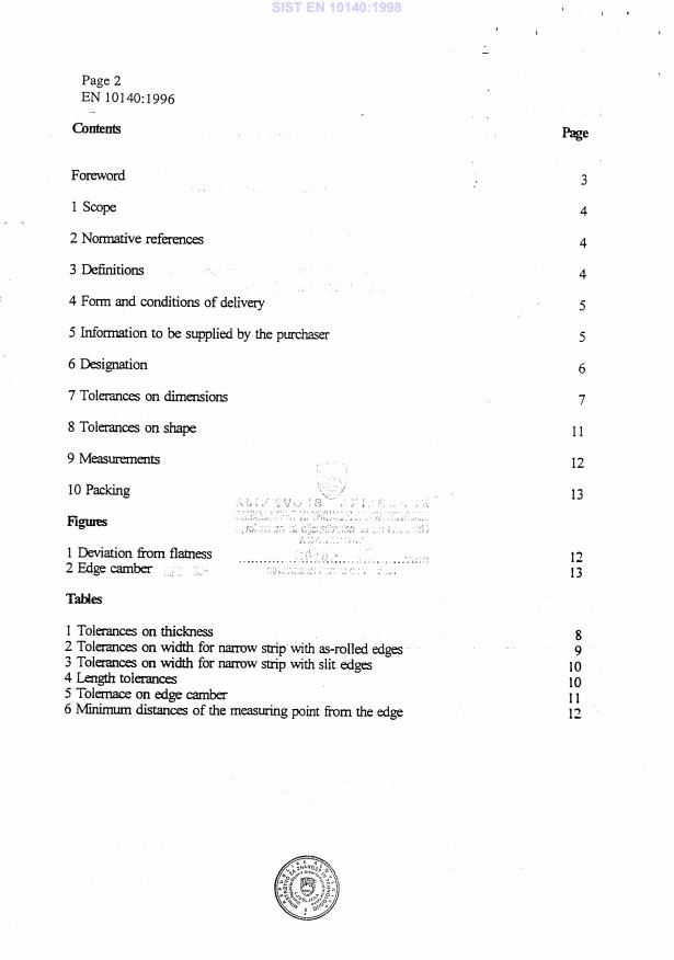 EN 10140:1996 EN 10140:1998 - Page 4 preview