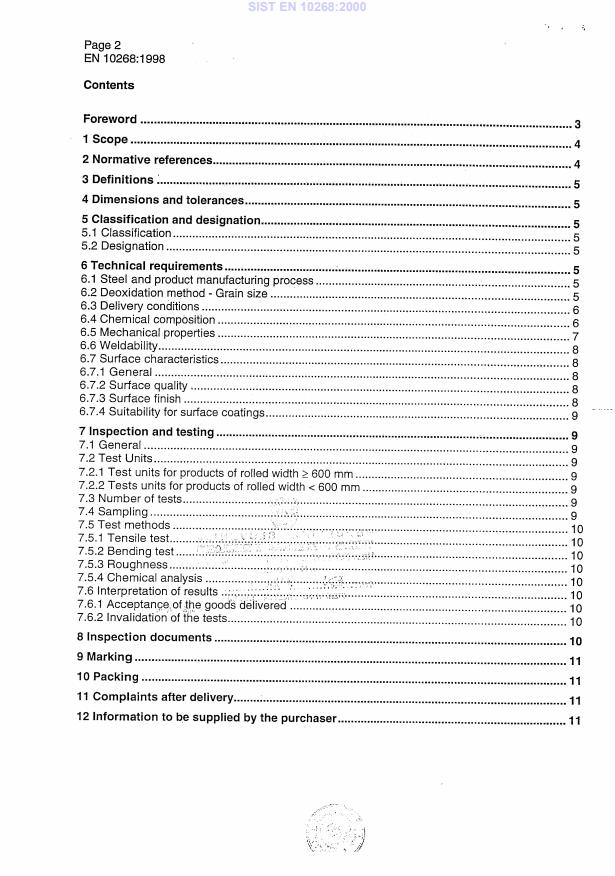 EN 10268:1998 EN 10268:2000 - Page 4 preview