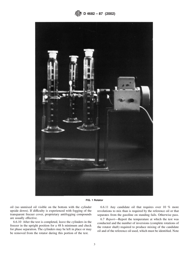 ASTM D4682-87(2002) - Standard Specification for Miscibility with Gasoline and Fluidity of Two-Stroke-Cycle Gasoline Engine Lubricants