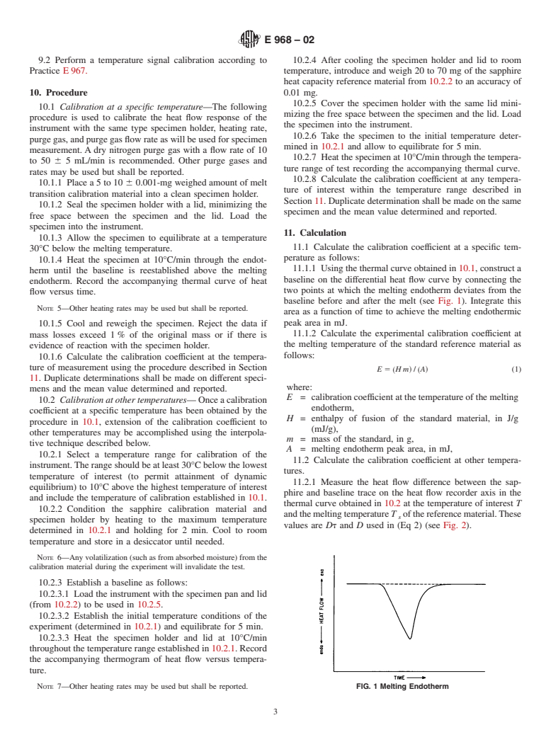 ASTM E968-02 - Standard Practice for Heat Flow Calibration of Differential Scanning Calorimeters