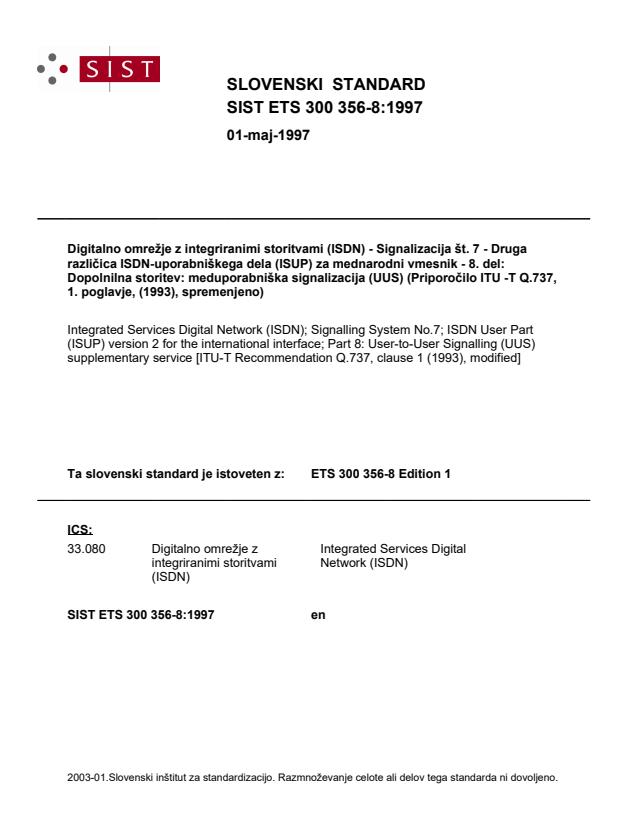 ETS 300 356-8:1997