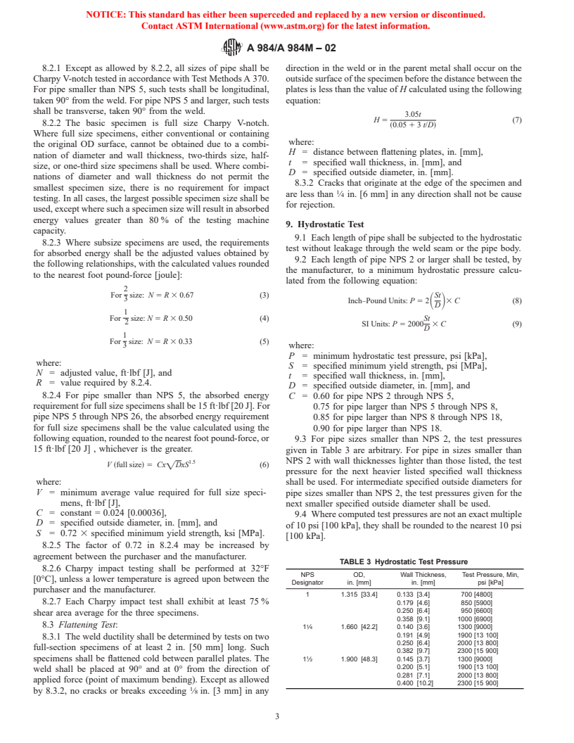 ASTM A984/A984M-02 - Standard Specification for Steel Line Pipe, Black, Plain-End, Electric-Resistance-Welded