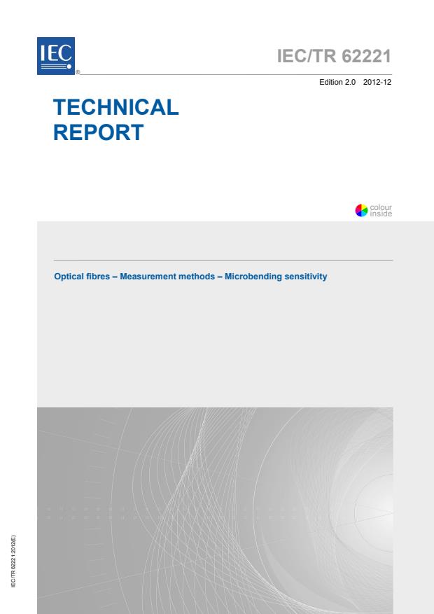 IEC TR 62221:2012 - Optical fibres - Measurement methods - Microbending sensitivity