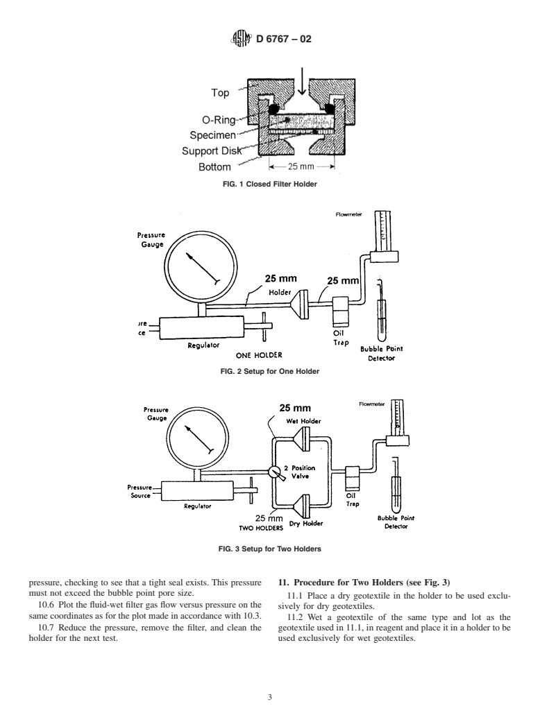 ASTM D6767-02 - Standard Test Method for Pore Size Characteristics of Geotextiles by Capillary Flow Test