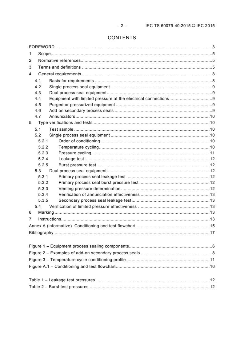 IEC TS 60079-40:2015 IEC TS 60079-40:2015 - Explosive atmospheres - Part 40: Requirements for process sealing between flammable process fluids and electrical systems - Page 4 preview
