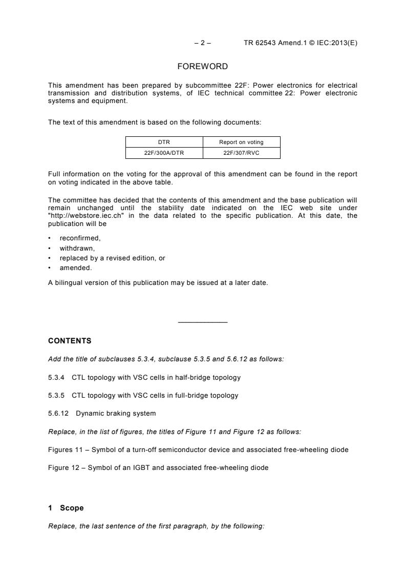 IEC TR 62543:2011/AMD1:2013 IEC TR 62543:2011/AMD1:2013 - Amendment 1 - High-voltage direct current (HVDC) power transmission using voltage sourced converters (VSC) - Page 4 preview