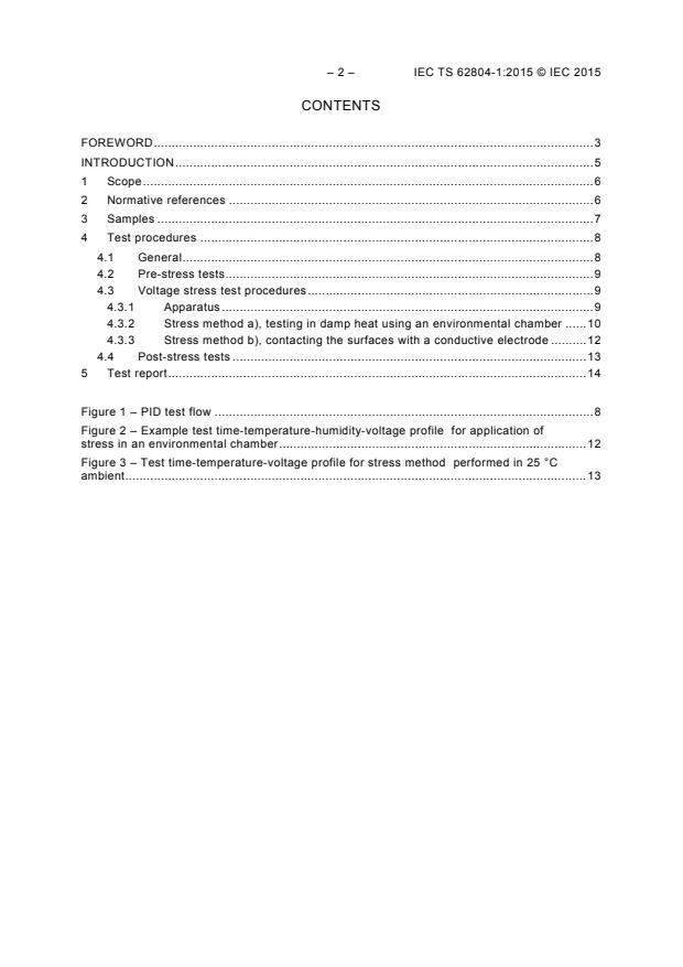 IEC TS 62804-1:2015 IEC TS 62804-1:2015 - Photovoltaic (PV) modules - Test methods for the detection of potential-induced degradation - Part 1: Crystalline silicon - Page 4 preview