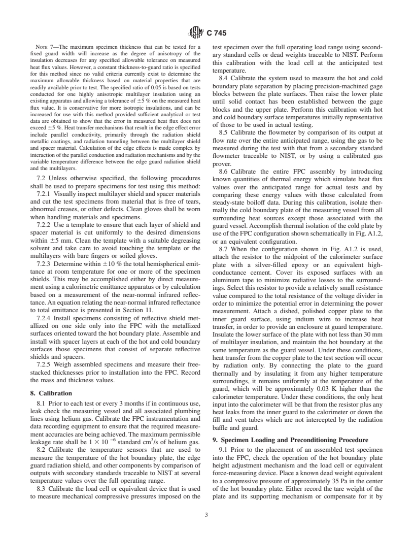 ASTM C745-92(1999) - Standard Test Method for Heat Flux Through Evacuated Insulations Using a Guarded Flat Plate Boiloff Calorimeter (Withdrawn 2008)