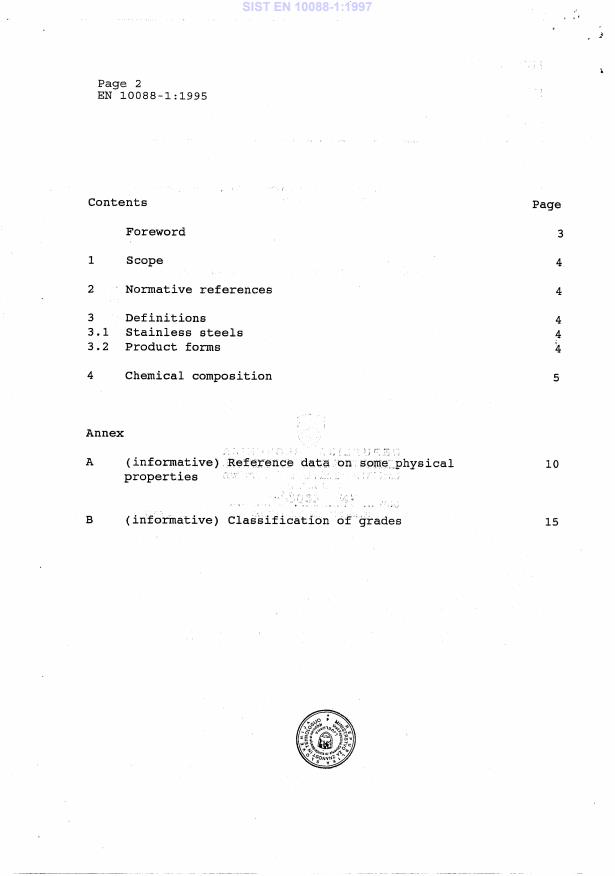 EN 10088-1:1995 EN 10088-1:1997 - Page 4 preview