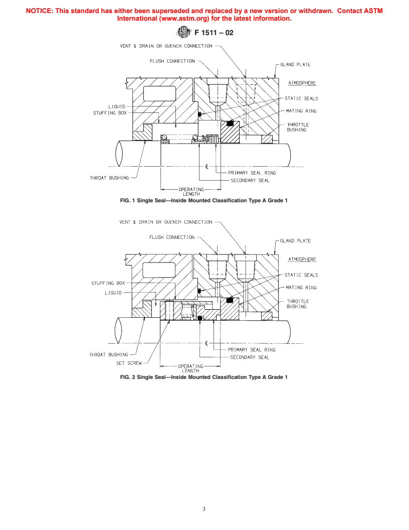 ASTM F1511-02 - Standard Specification for Mechanical Seals for Shipboard Pump Applications